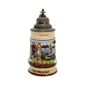 Porcelain Stein, German Beer Stein, Lohengrins Ankunft