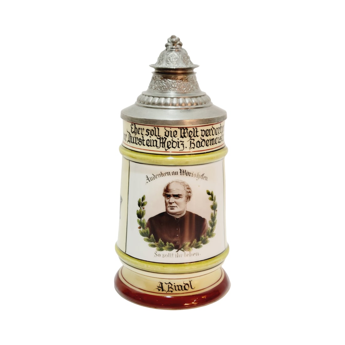 Porcelain Stein, German Ber Stein, Portrait Stein with Verse (1 of 15)