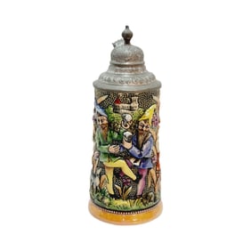 Adolf Diesinger #777, German Beer Stein, Dancing Gnomes