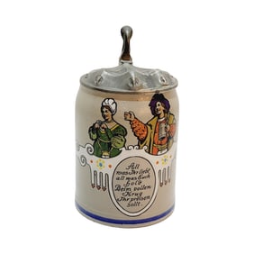 Marzi & Remy Stein, German Beer Stein, Courting Couple with Saying