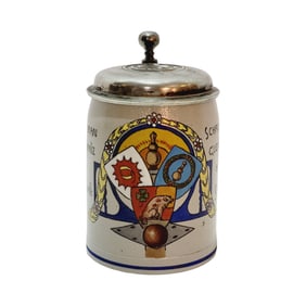 Merkelbach & Wick, German Beer Stein, Bowling Stein with Saying