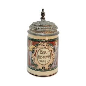Marzi & Remy Stein, German Beer Stein, Bau-Absolvia 1904