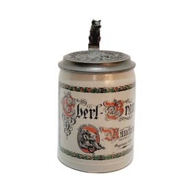 Stoneware Stein, German Beer Stein, Eberl-Brau München
