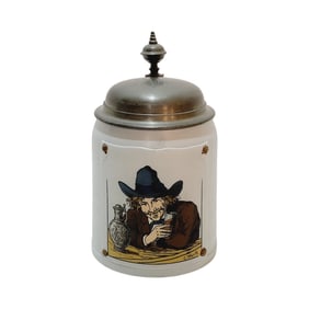 Mettlach #1642, German Beer Stein, Man Drinking