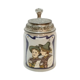 Mettlach #2878, German Beer Stein, Tyrolean Women