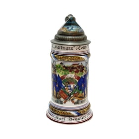 Porcelain Stein, German Beer Stein, Kgl.b.Inft.Regt., Sjarlmann v. Comb.1902/04