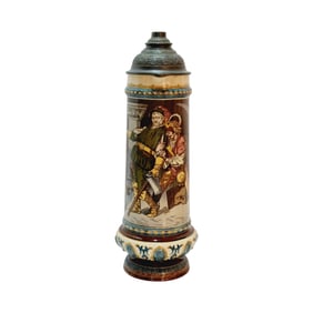 Mettlach #2176/1055, German Beer Stein, Old German Drunk