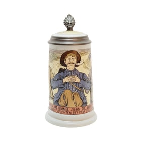 Mettlach #2888, German Beer Stein, The Traveling Journeyman