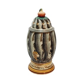 Reinhold Merkelbach #1152, German Character Beer Stein, Herring Stein