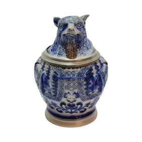 Reinhold Hanke #458, German Character Beer Stein, Gentleman Fox