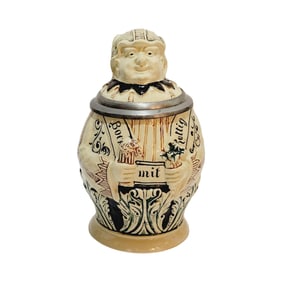 Simon Peter Gerz #305, German Character Beer Stein, Jester with Beer and Radish