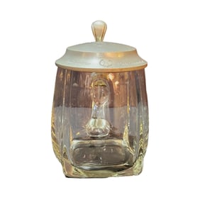 Glass Stein, German Regimental Beer Stein, Pionier Vsr Heidelberg