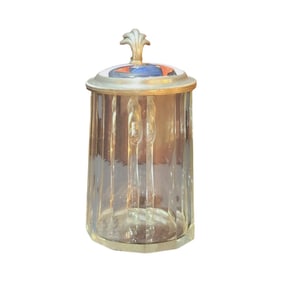 Glass Stein, German Regimental Beer Stein, Kronprinz Fr. Wilhelm.