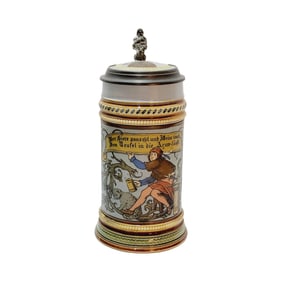 Mettlach #1947, German Beer Stein, "Cooper"