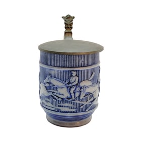 Simon Peter Gerz #1028D, German Beer Stein, Steeplechase