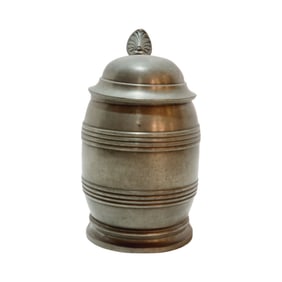 Pewter Stein, German Beer Stein, Barrel Stein