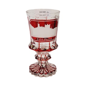 Glass Beaker, German Glass Beaker, Castle Beaker