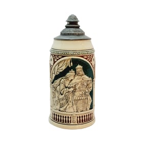 Dümler & Breiden #450, German Beer Stein, “Princely Couple with Heralds