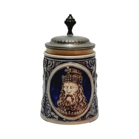 Dümler & Breiden #61, German Beer Stein, “Charlemagne, Caesar and Alexander