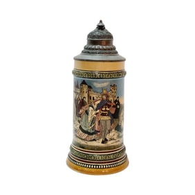 Hauber & Reuther #417, German Beer Stein, Lohengrin’s Departure