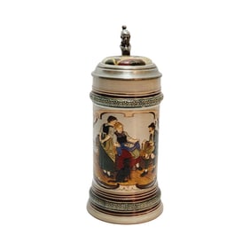 Marzi & Remy #152, German Beer Stein, Hunter and Women with Puppies