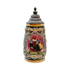 Matthias Girmscheid #659, German Beer Stein, Tyrolean Dancers