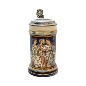 Mettlach #2581, German Beer Stein, “Song and Music