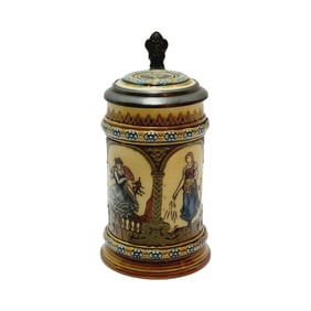 Mettlach #1972, German Beer Stein, Four Seasons