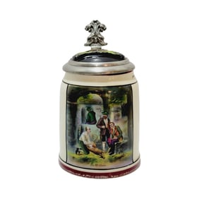 Porcelain Stein, German Beer Stein, Die Wilderer