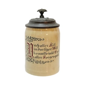 Merkelbach & Wick, German Beer Stein, Stein with Saying
