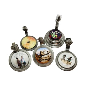 Stein Lids, German Stein Lids, Set of 5 Lids