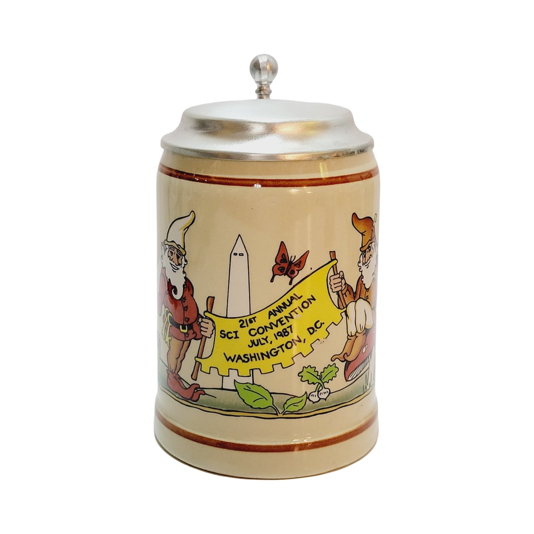 Gerz Stoneware Stein, German Beer Stein, 1987 SCI Convention Stein, Washington D.C. (1 of 12)