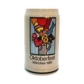 Klaus Stroder/Rastal Stein, German Beer Stein, 1981 Octoberfest Stein