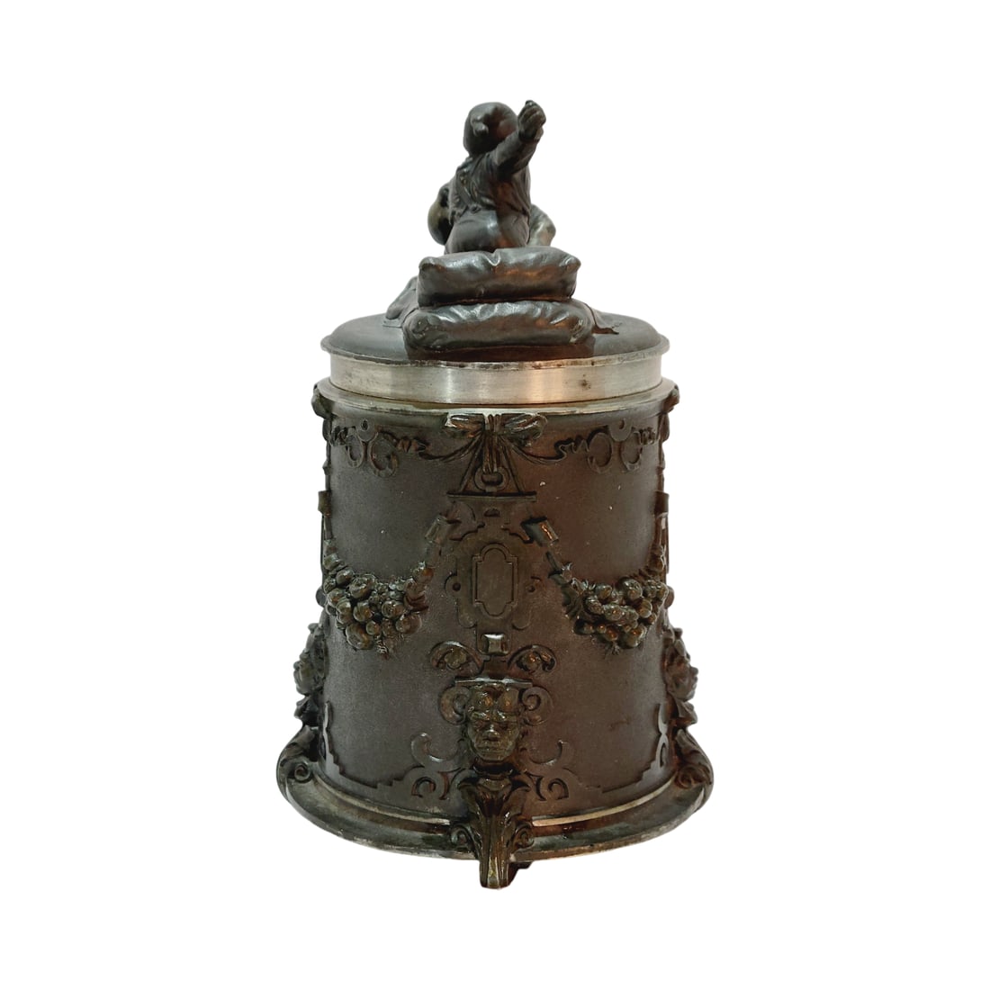 Joseph Lichtinger Pewter Stein, German Beer Stein, Pillow Fight (1 of 14)