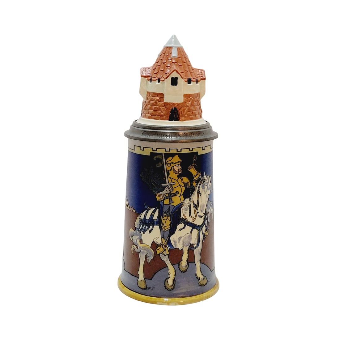 Mettlach #2765, German Beer Stein, Knight (1 of 10)