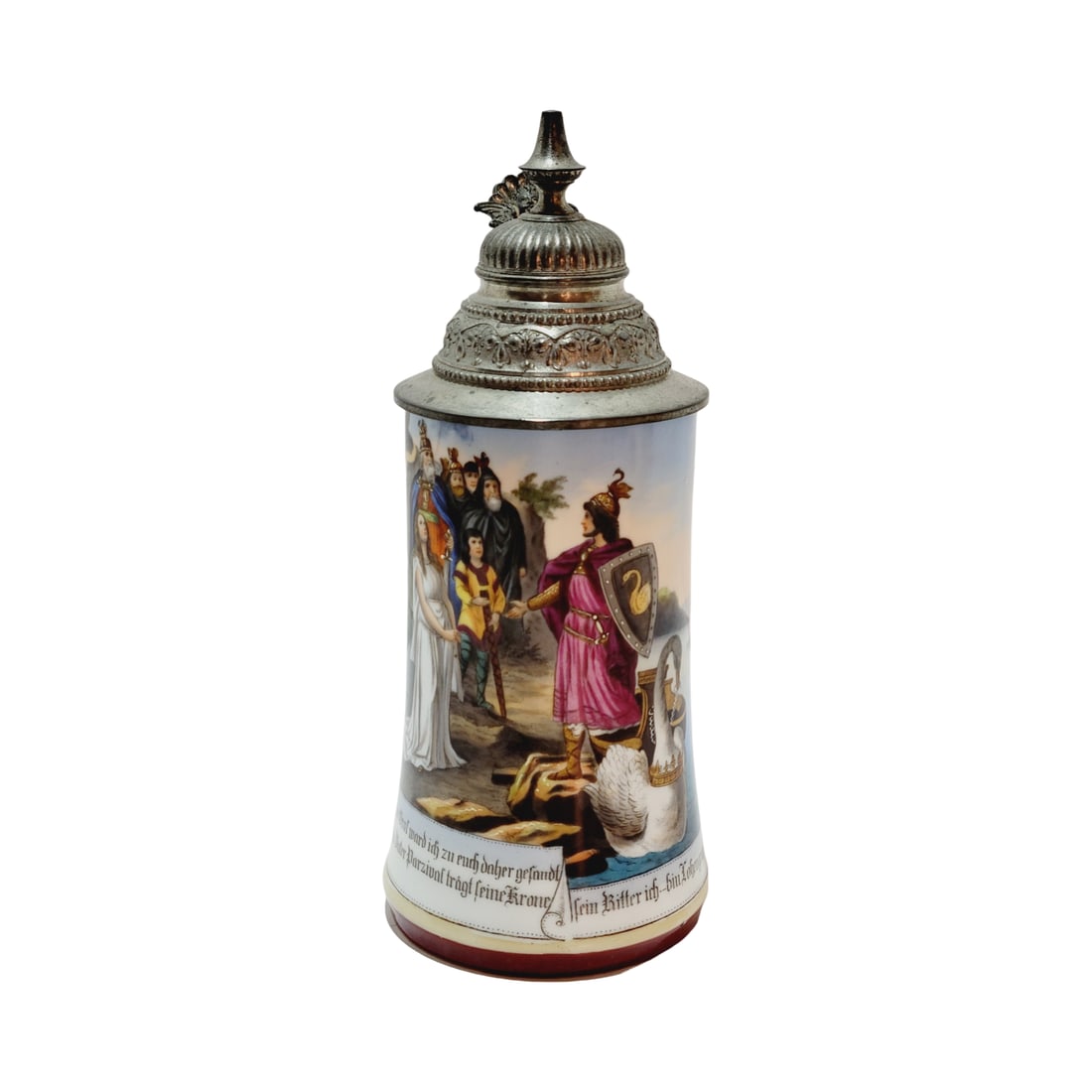 Porcelain Stein, German Beer Stein, Lohengrin's Arrival (1 of 15)