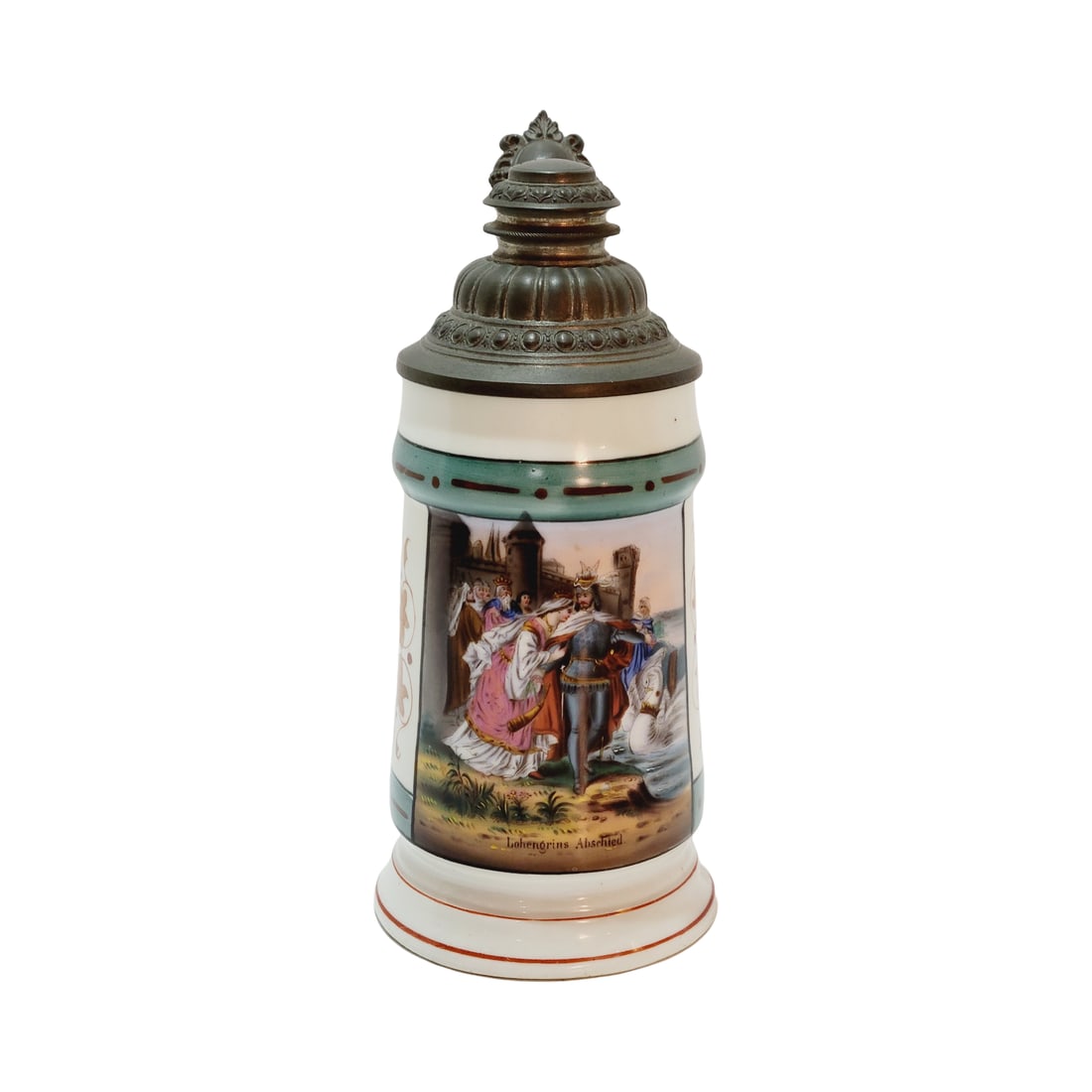 Porcelain Stein, German Beer Stein, Lohengrin's Abschied (1 of 15)