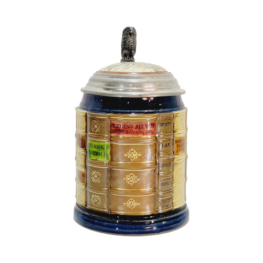 Mettlach #2001I, German Beer Stein, Book Spines for Theologians (1 of 15)