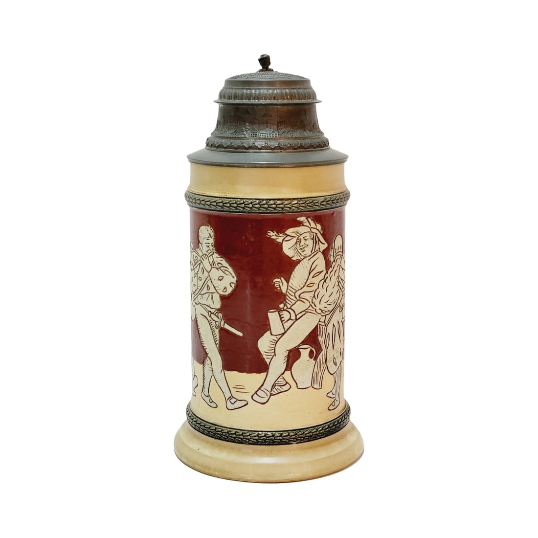 Hauber & Reuther #205, German Beer Stein, Landsknechte at Liesure (1 of 15)