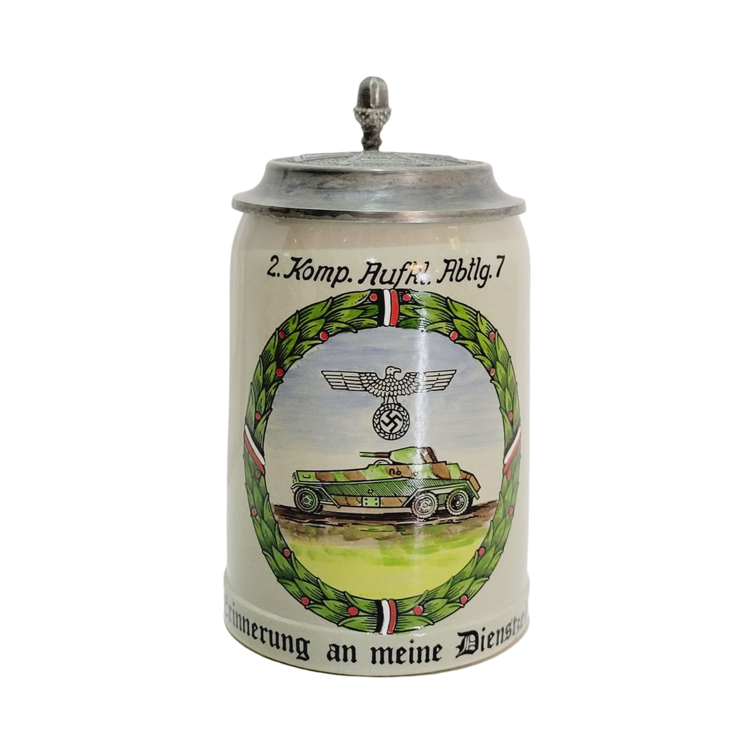 Werner Corzelius Stein, German Beer Stein, 2. Komp Aufkl. Abtlg. 7 (1 of 12)