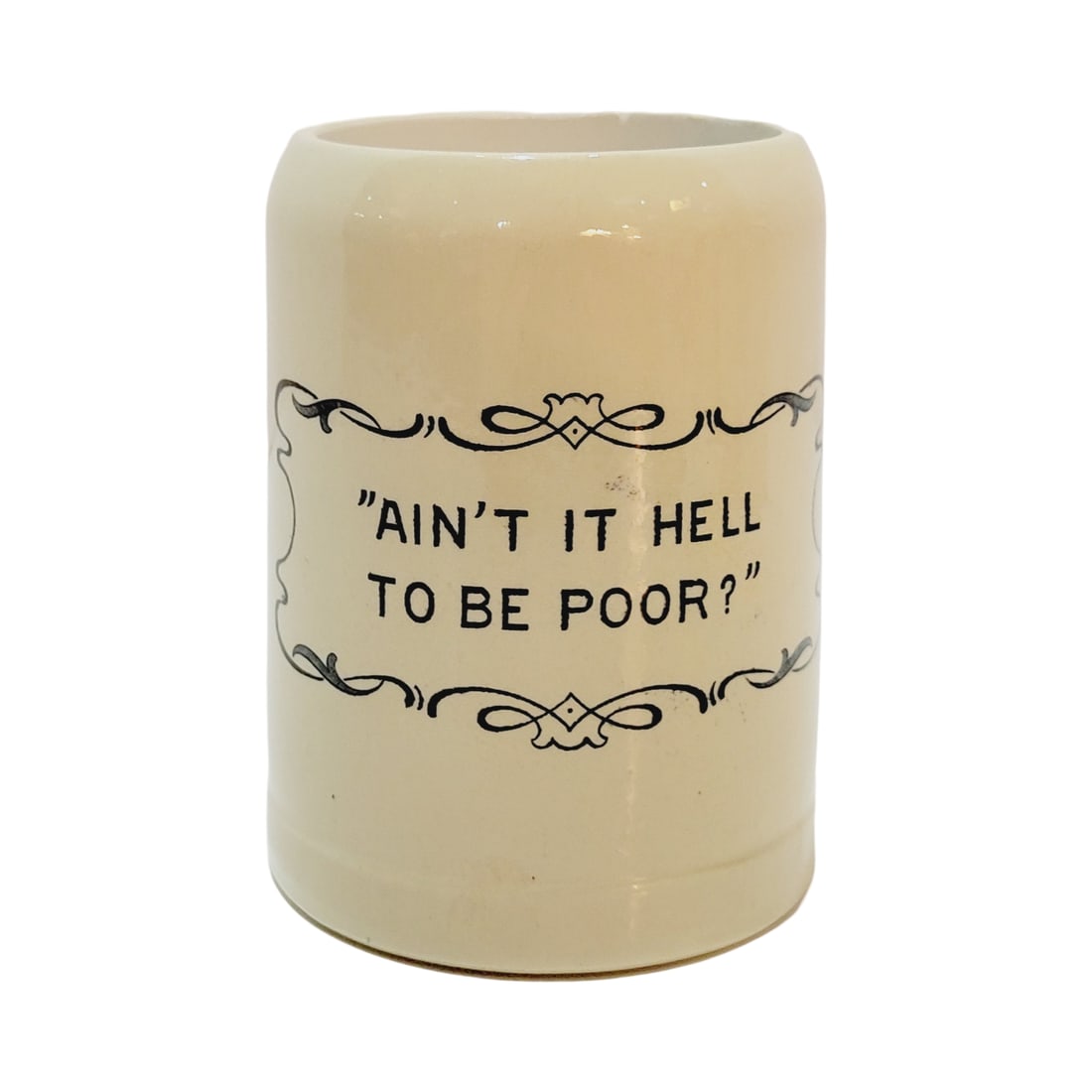 Mettlach #1909 IV/9, German Beer Mug, Ain't it Hell to be Poor (1 of 6)