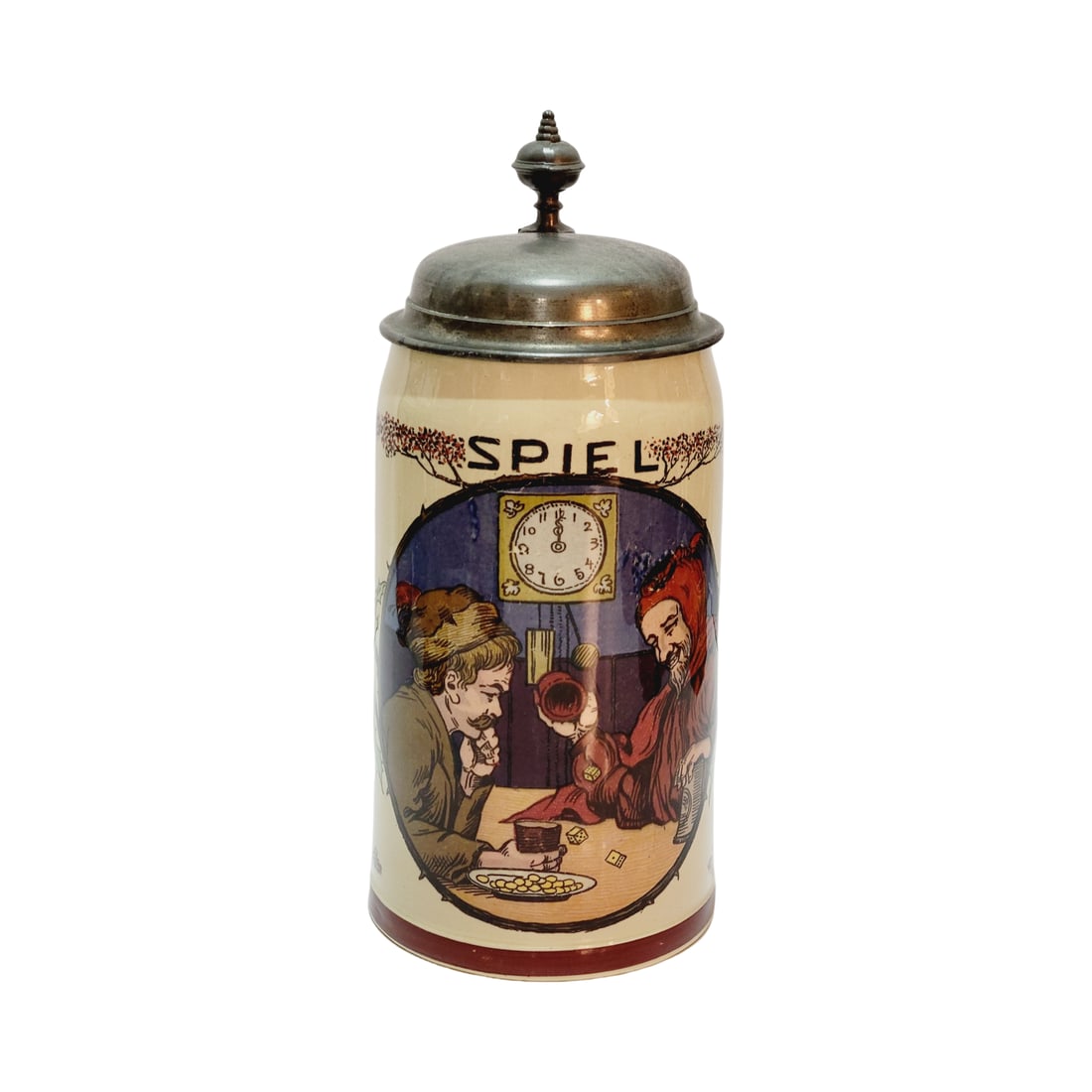 Mettlach #1909/1176, German Beer Stein, Games (1 of 10)