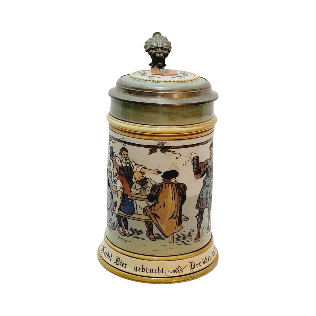Mettlach #2028, German Beer Stein, Round of Drinks (1 of 10)