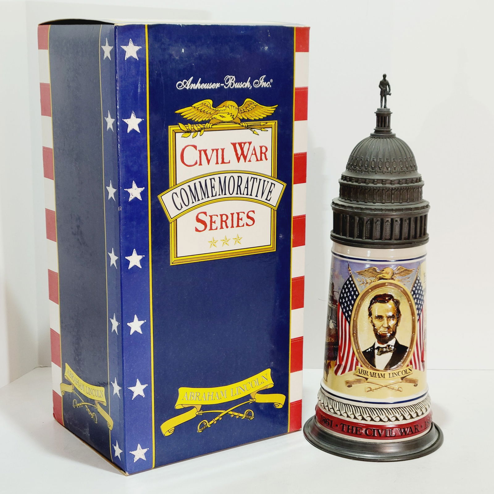 Anheuser-Busch CS189, Ceramarte Brazilian Beer Stein, Abraham Lincoln (1 of 12)