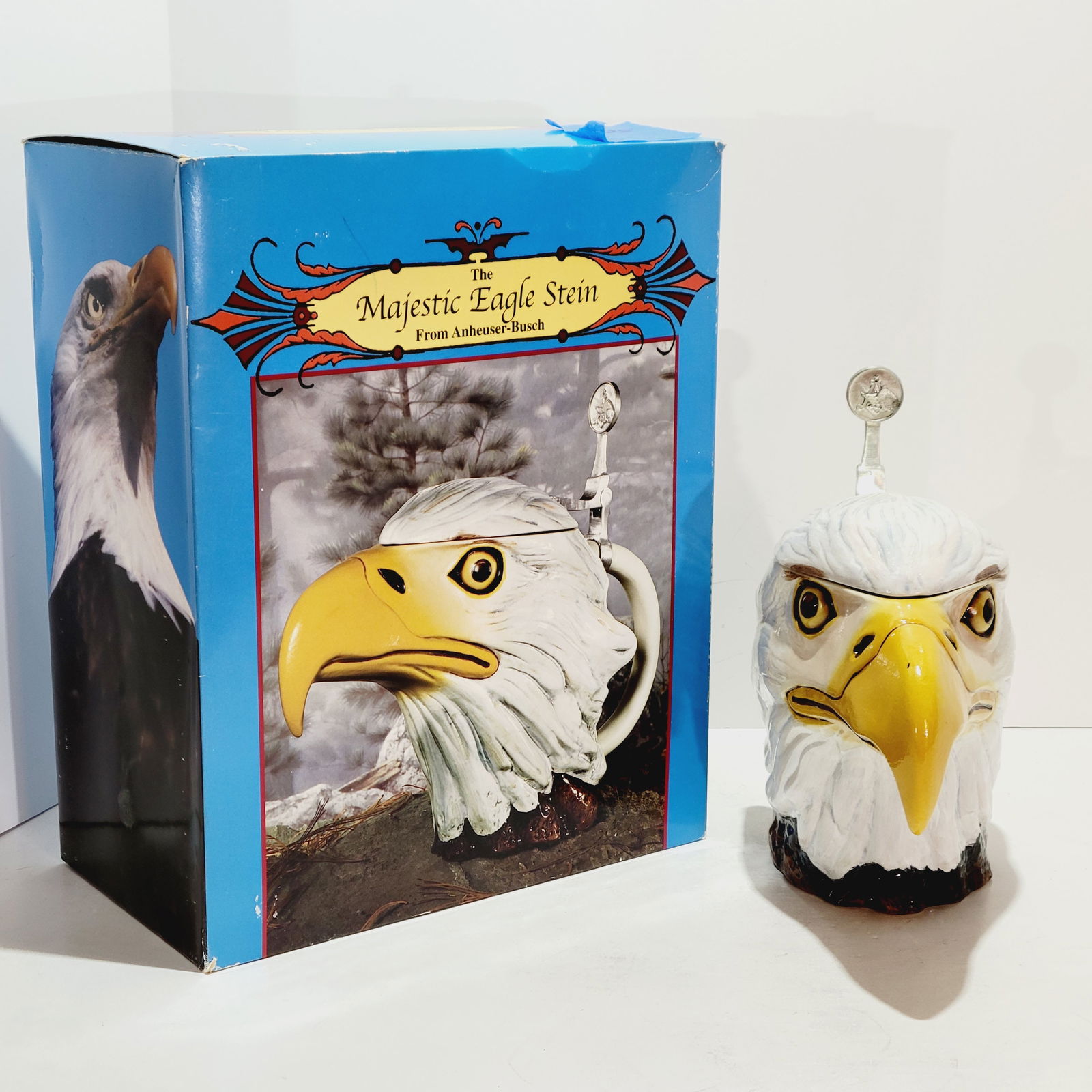 Anheuser-Busch CS559, Chinese Beer Stein, Majestic Eagle (1 of 10)