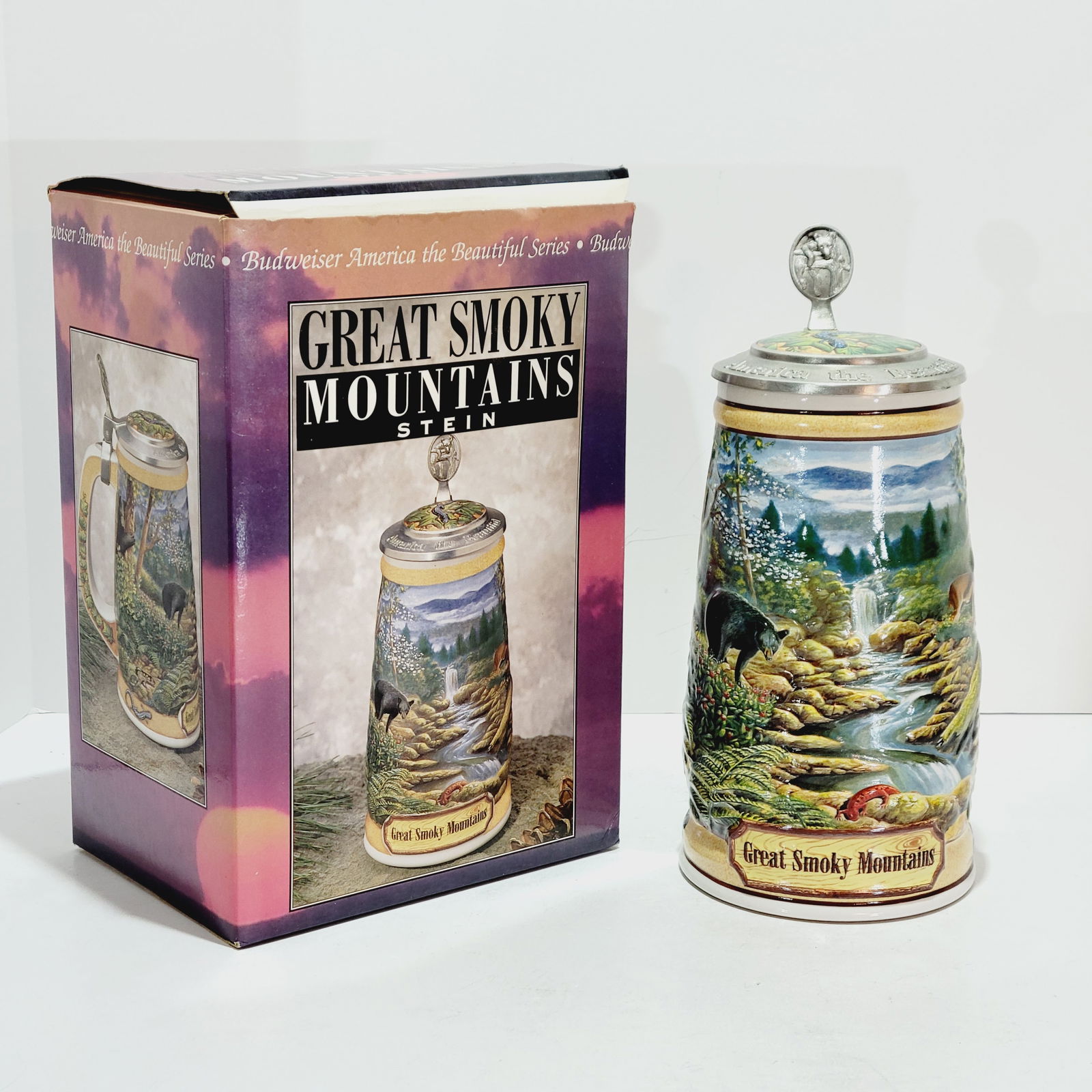 Anheuser-Busch CS297, Ceramarte Brazilian Beer Stein, Great Smoky Mountains (1 of 18)