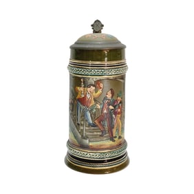 Simon Peter Gerz #1217, German Beer Stein, Evening Scene