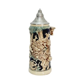 Matthias Girmscheid #1032B, German Beer Stein, Hunting Scene