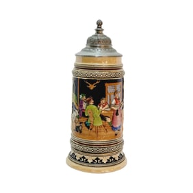 Marzi & Remy #243A, German Beer Stein, Tavern Scene