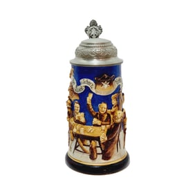 Reinhold Hanke #1401, German Beer Stein, Card Game